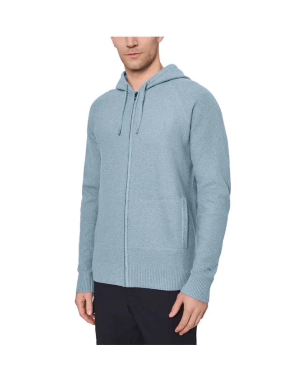 Modern Ambition Men’s Full Zip Hooded Sweater. Light Blue. New with Tags